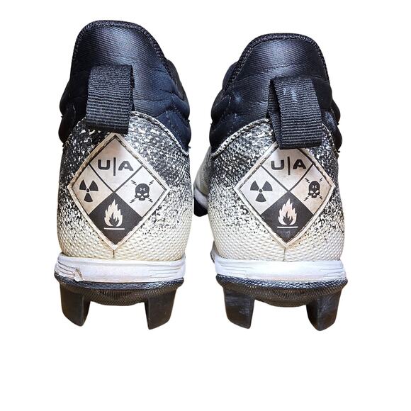 Under Armour Mens Spotlight Fran Rm 2.0 Wd Football Cleats Black White Size 10 - Picture 5 of 8